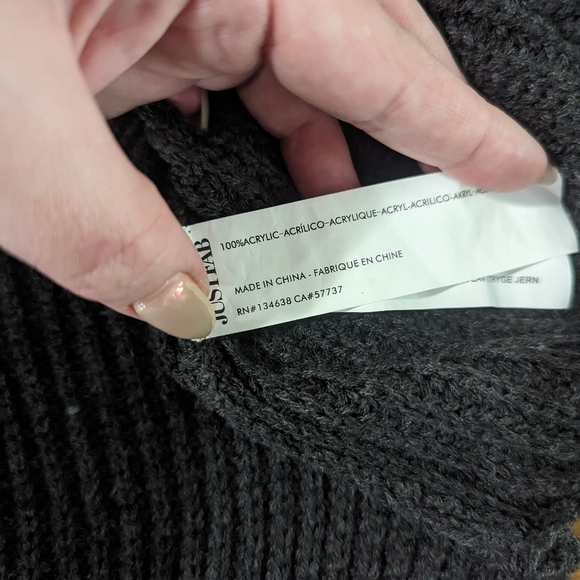 XL Dark Grey JustFab Sweater - Picture 6 of 6